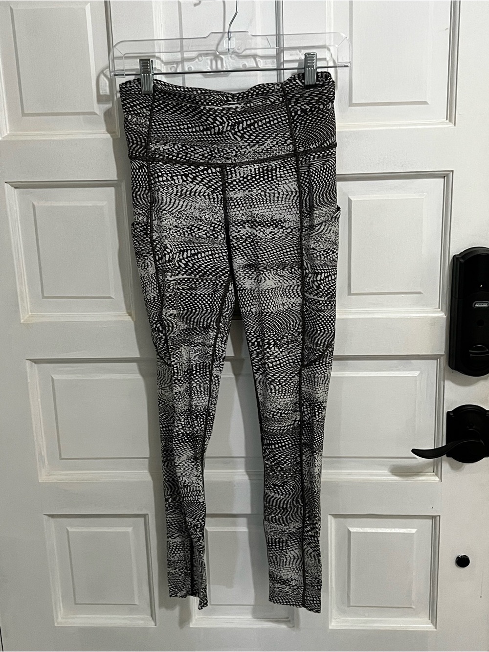 lululemon athletica Black & White Abstract Print High-Waist Leggings